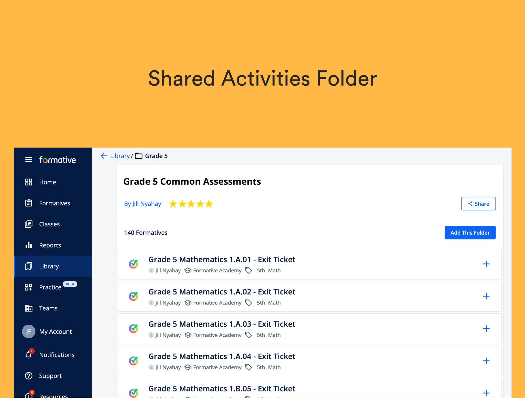 Share Activites Folder