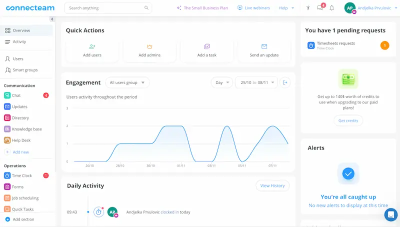 connecteam web dashboard