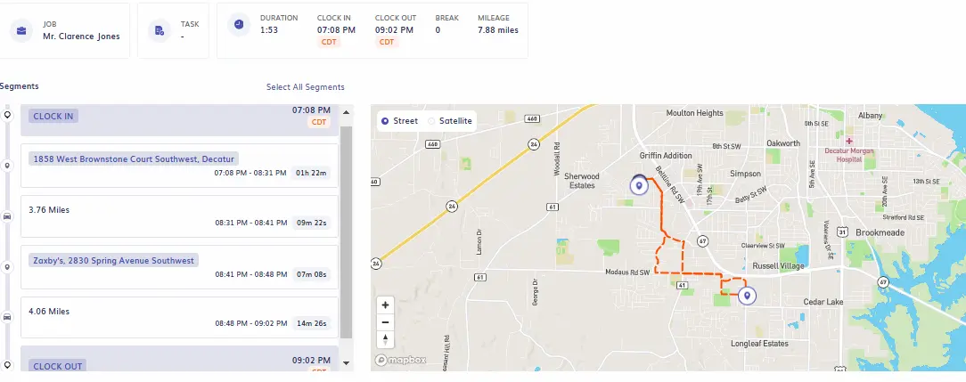 gps mileage tracking midwest