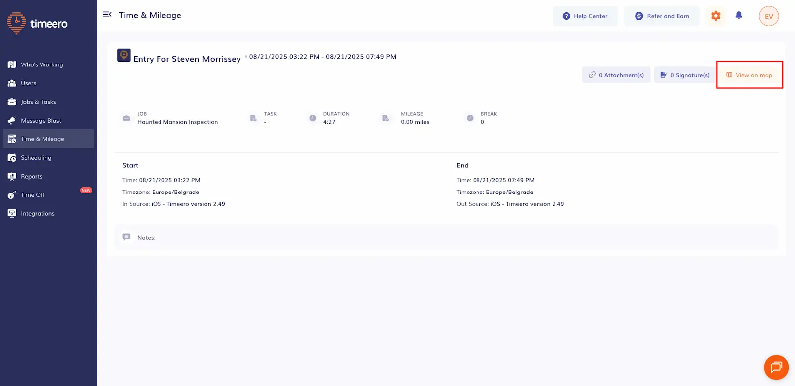 employee timesheet timeero