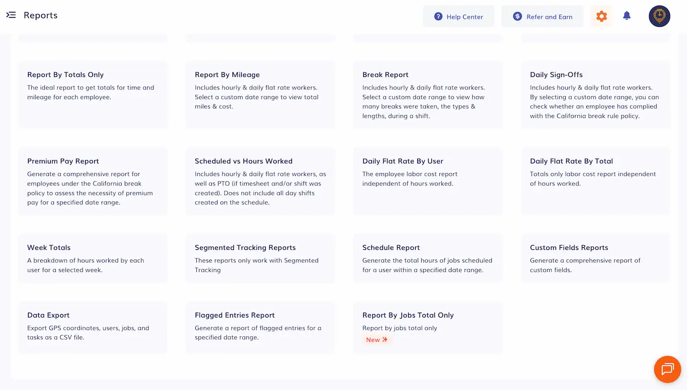 timeero reports
