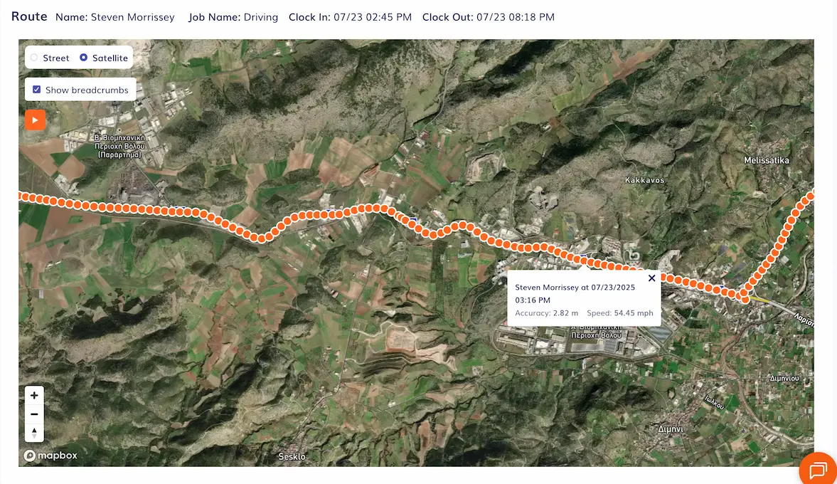 iphone mileage tracking destkop view timeero