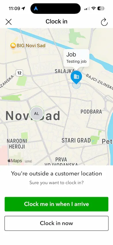 QuickBooks Time review geofencing