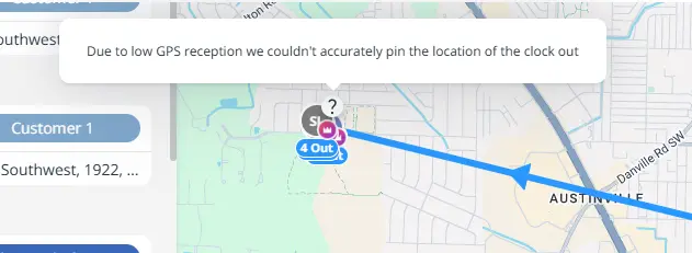 conncteam low gps reception alert