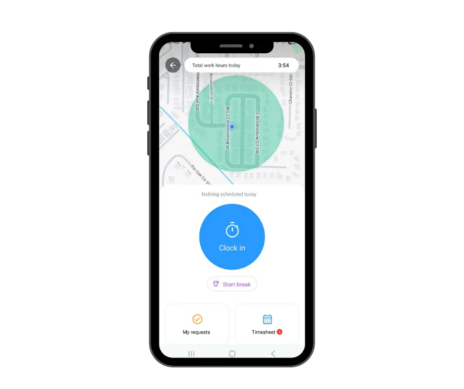 connecteam gps time clock