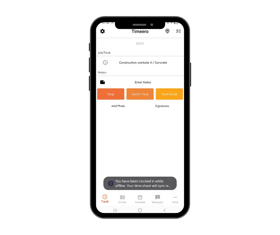 timeero tracks offline