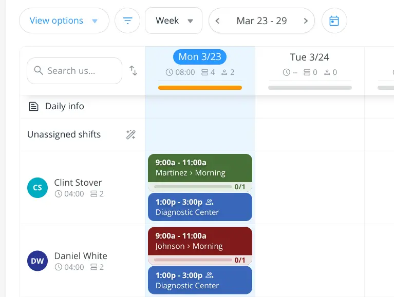 connecteam scheduled shift