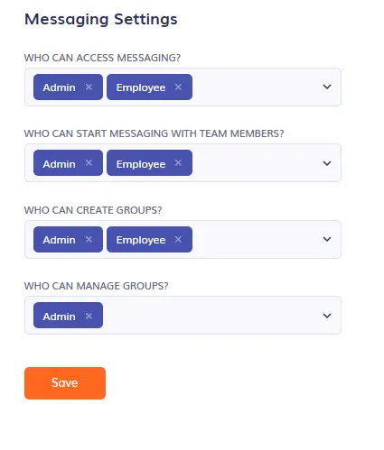 timeero messaging settings
