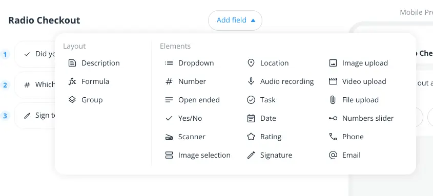 connecteam creatinga form