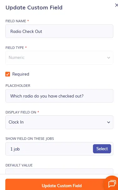 timeero custom field