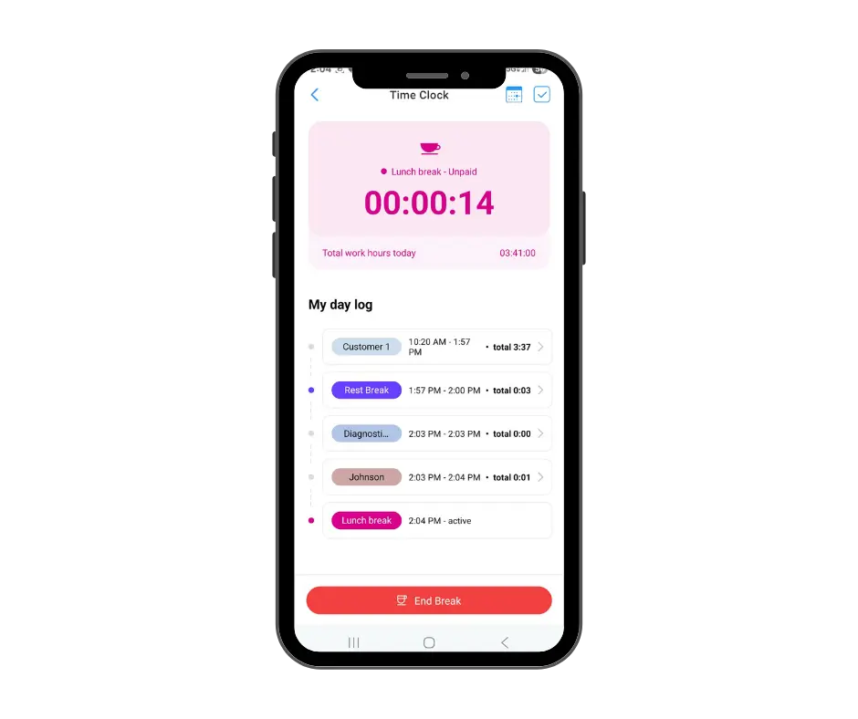 connecteam day log mobile