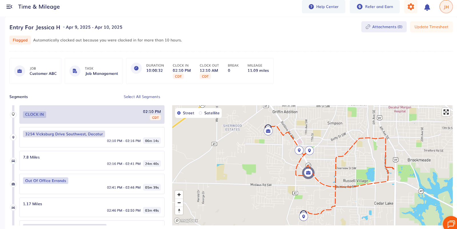 timeero segmented tracking