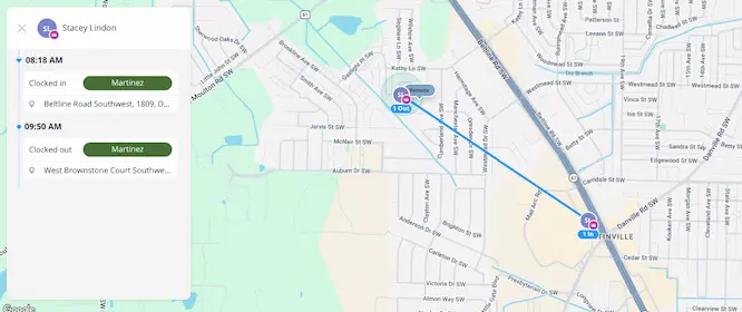 connecteam real time location tracking