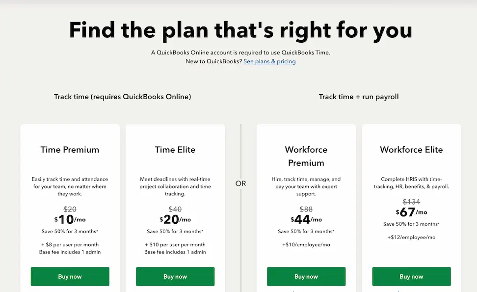 QuickBooks Time Pricing