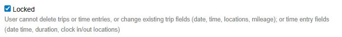 triplog review locked time entry