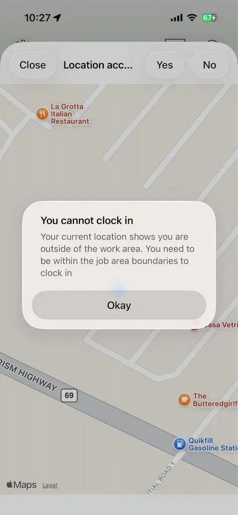 timeero geofencing lock out