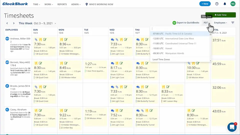 clockshark timesheets