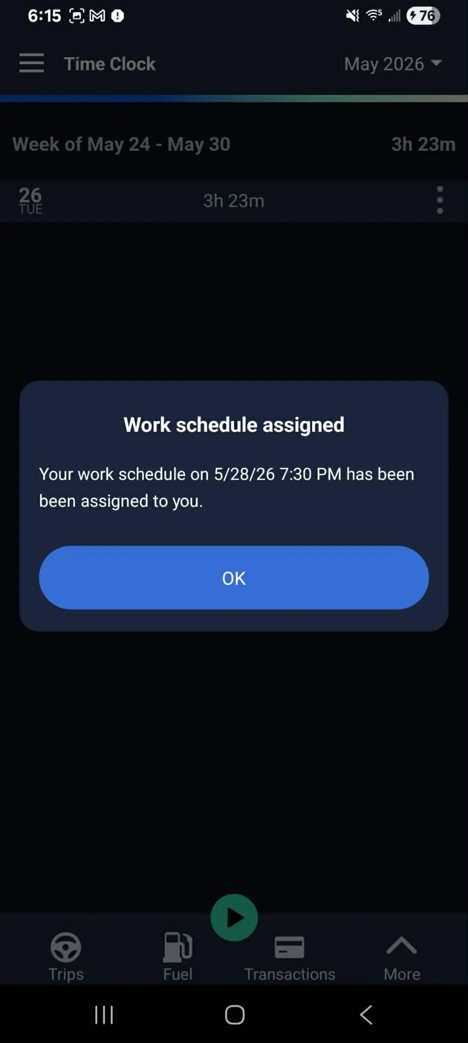 triplog scheduling