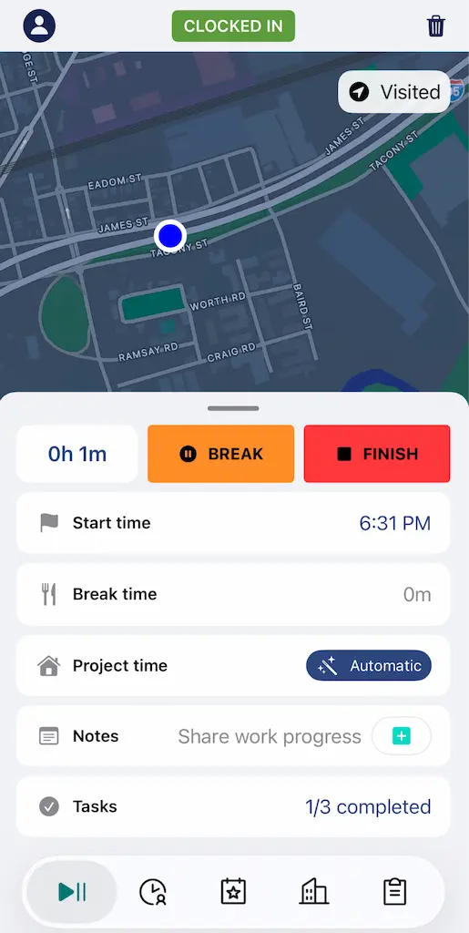 workyard review mobile app view
