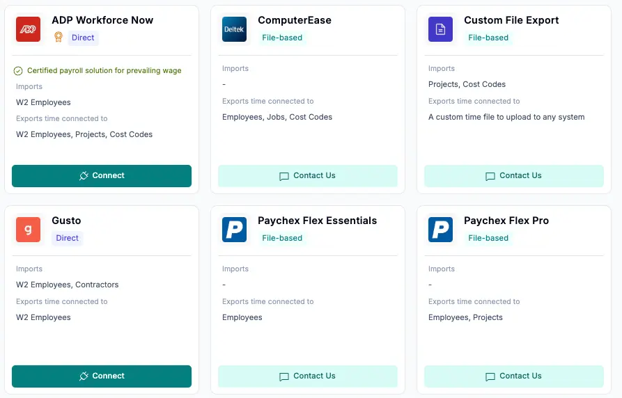 workyard integrations