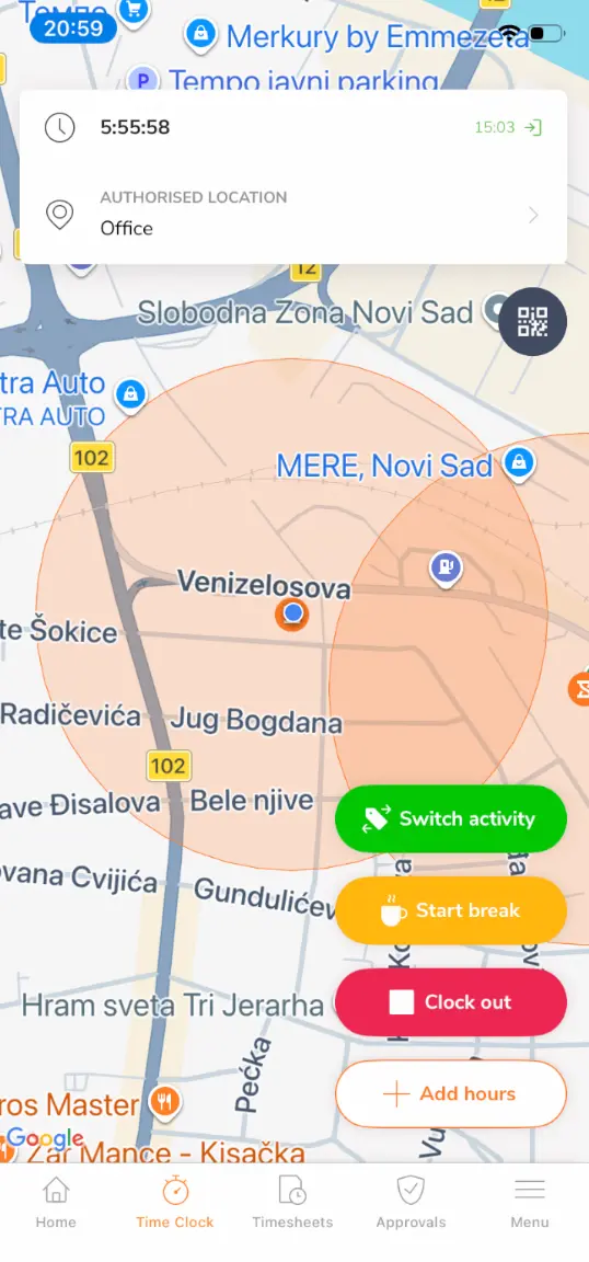 jibble auto clock in and out mobile phone