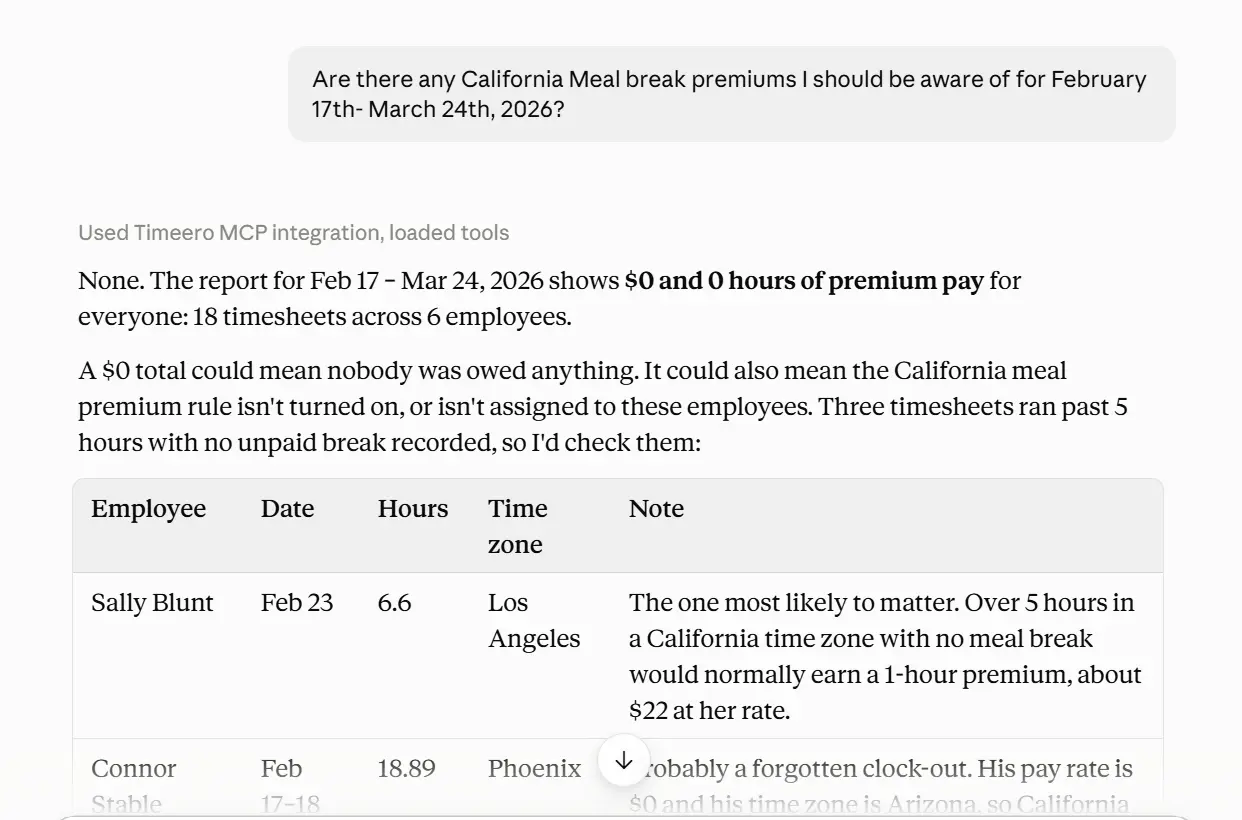 timeero mcp prompts cal breaks example