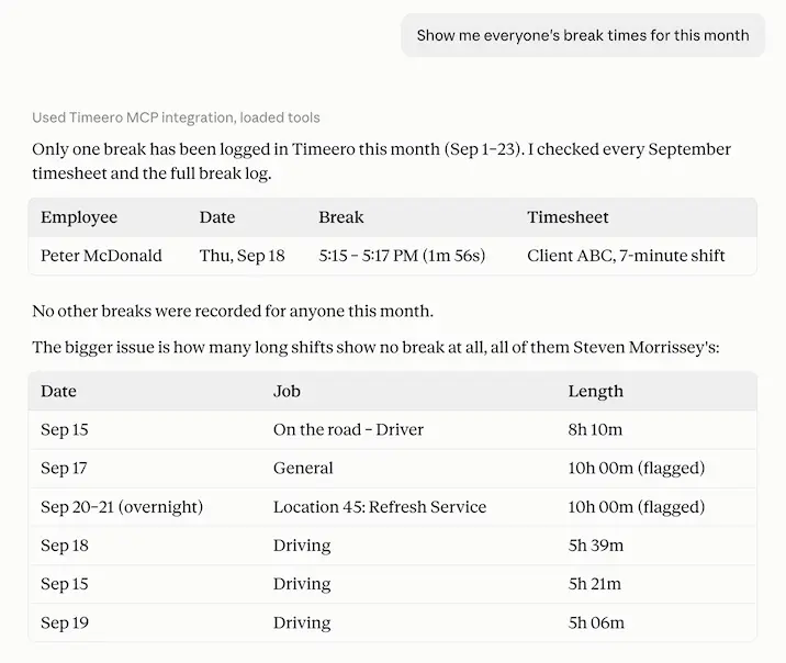 timeero mcp prompts breaks example