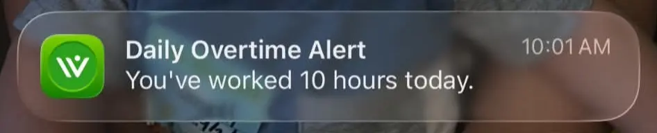 QuickBooks time overtie alert
