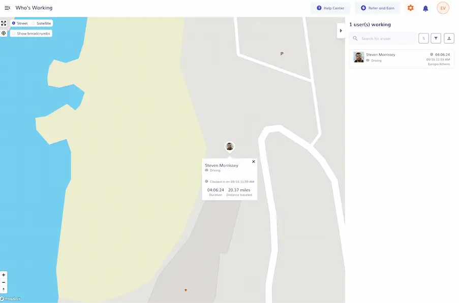 real time location tracking for cleaning companies