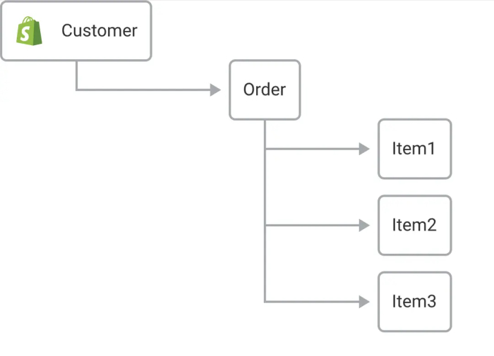 Esquema de datos en Shopify