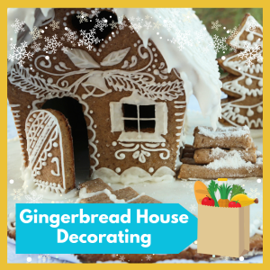 Gingerbread House Decorating: Use frostings, candy and different cereals and edible snacks to decorate their own original gingerbread house! Free and open to all