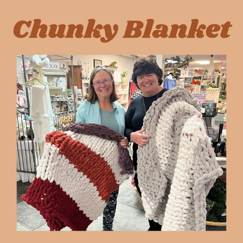 Chunky Blanket Workshop at Michael's Harborside: All Ways Arts will walk you step-by-step through making your own chunky blanket! These blankets will use 5 rolls of chunky blanket yarn