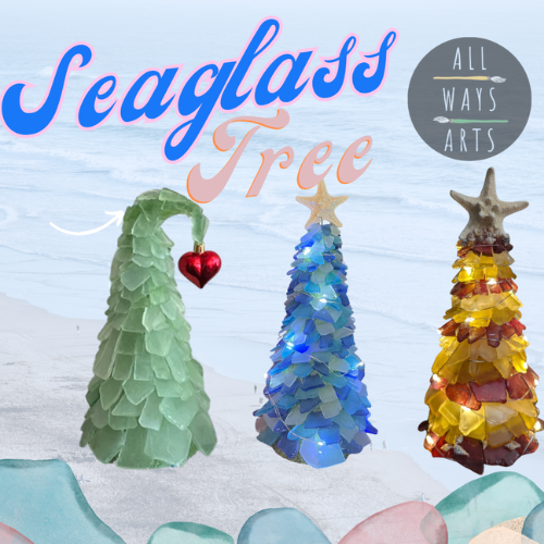 Seaglass Tree Workshop at Michael's Harborside: No Experience needed! We will guide you step by step through creating a 9in tall seaglass winter tree with a starfish on top!  All supplies included in price. 