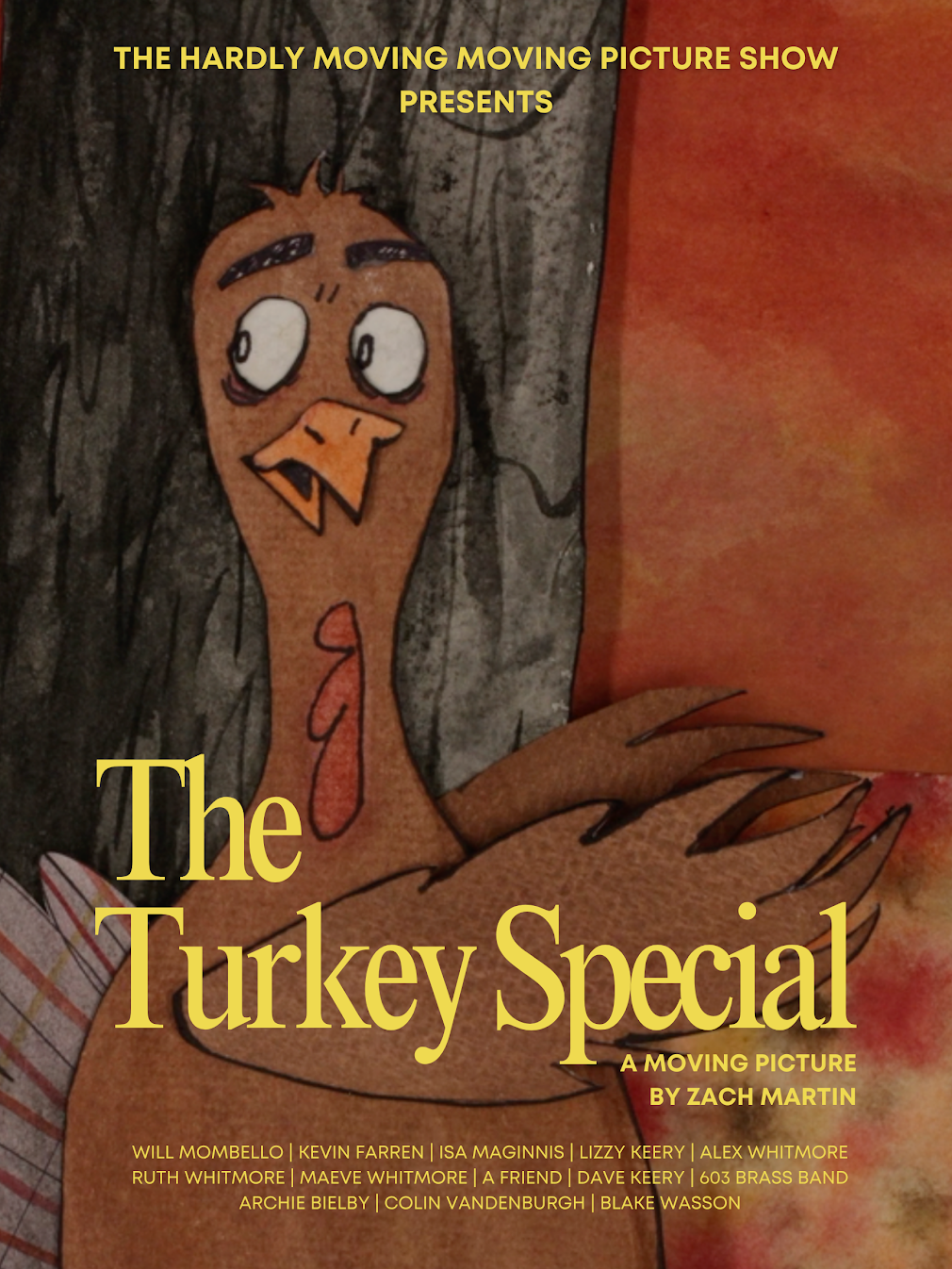 The Hardly Moving Moving Pictures Show presents: "The Turkey Special" -- a funny, family friendly short film, followed by an informal discussion