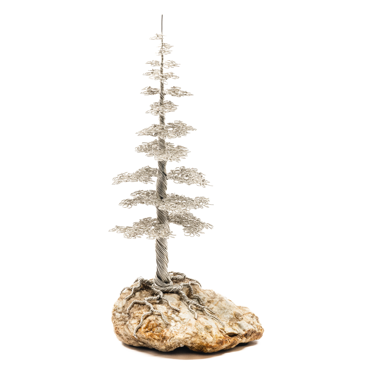 Winter Wire Trees -- join award-winning artist Ryan Kelley to create a one-of-a-kind silver colored tinned copper wire pine tree sculpture!