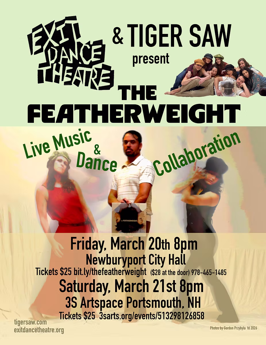 Exit Dance Theater & Tiger Saw present an evening of live music and choreography! Exit puts its modern/contemporary movement spin on the soulful, funky tracks of Tiger Saw's 2019 album, The Featherweight