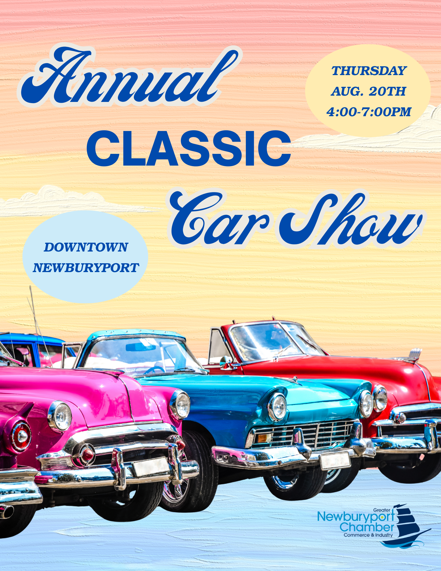13th Annual Newburyport Car Show: The show features more than 250 vintage cars from the 50's.