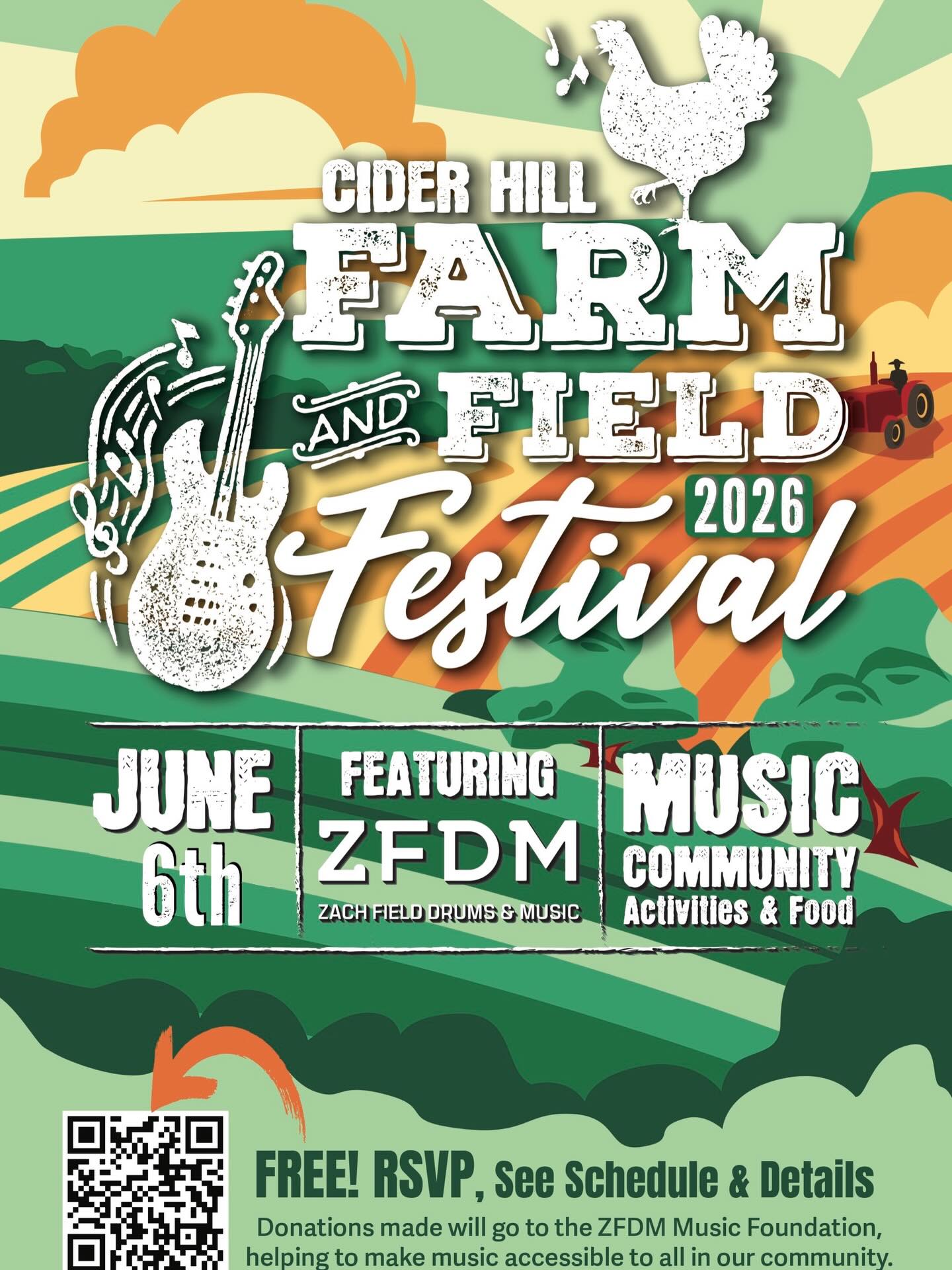 ZFDM Music Foundation Fundraiser at the Cider Hill Festival -- A full day celebration of community and music featuring performances by all of our student rock and steel drum bands!