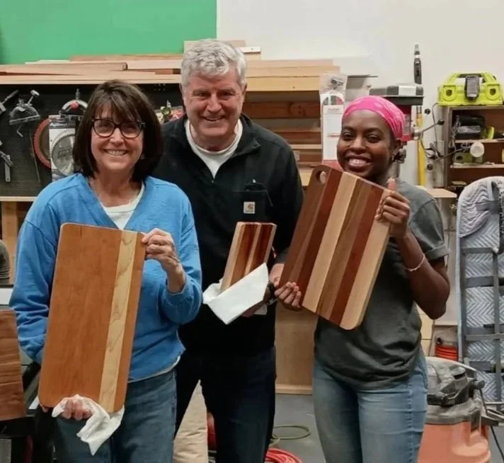 Intro to Woodworking -- Learn to use our shop tools safely, be certified to use the shop alone, and begin making a really nice cutting board!