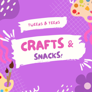 Teen Crafts & Snacks: Tie-Dye! Free and open to Tweens & Teens going into grades 5-12 this fall