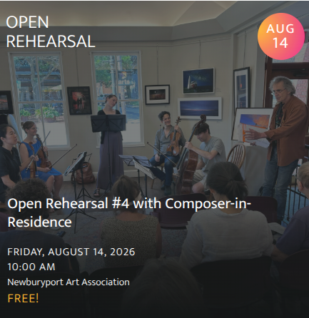 Open Rehearsal #4 with Composer-in-Residence: You’ll see the musicians working through their music—testing ideas, making adjustments, and shaping it for performance.