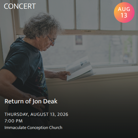 Return of Jon Deak: This is Deak's 3rd visit to NBPT and the first appearance of his friend and collaborator, Metropolitan opera soprano Lucy Shelton. The program includes Deak’s The Jury, based on a biting poem by Rhina P. Espaillat. 
