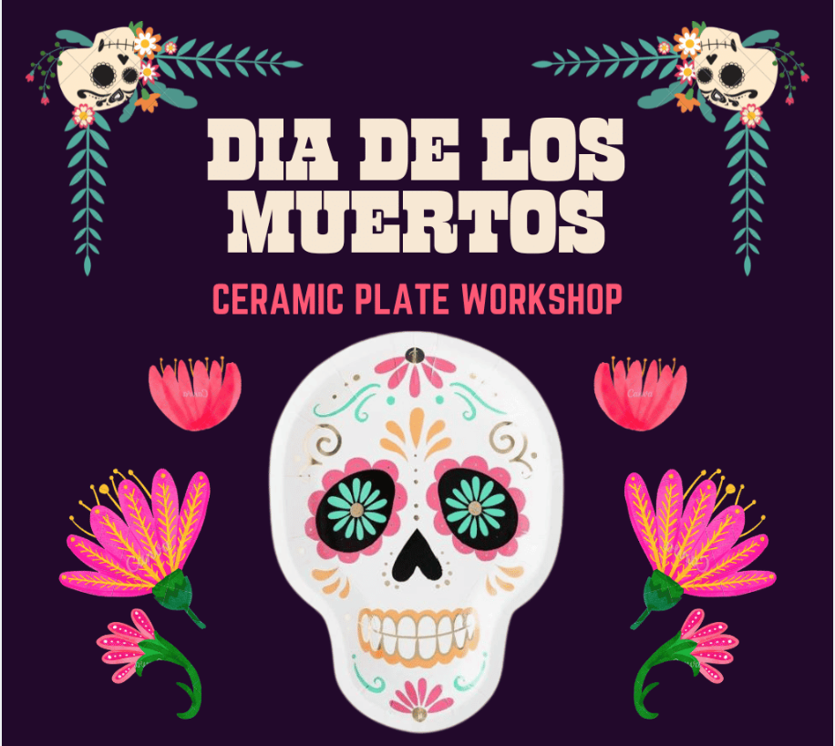 Día de los Muertos Ceramic Plate Workshop, at Port Vida Mexican Cantina!