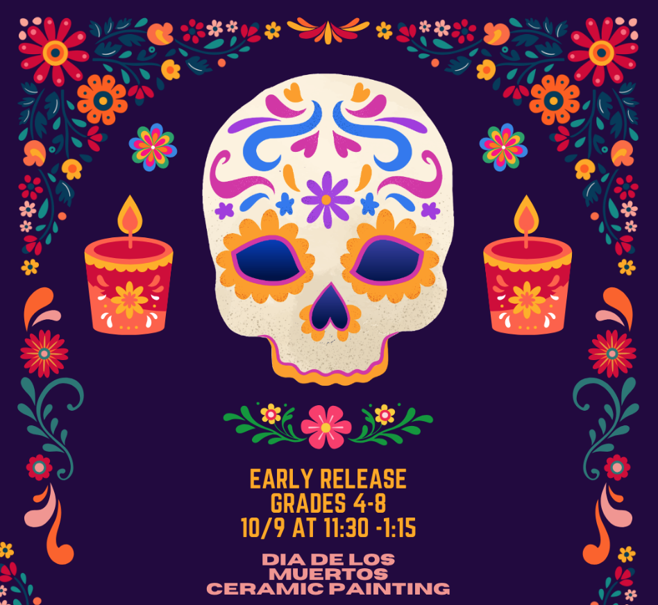 Día De Los Muertos Ceramic Painting -- Early Release Art Program, for grades 4-8