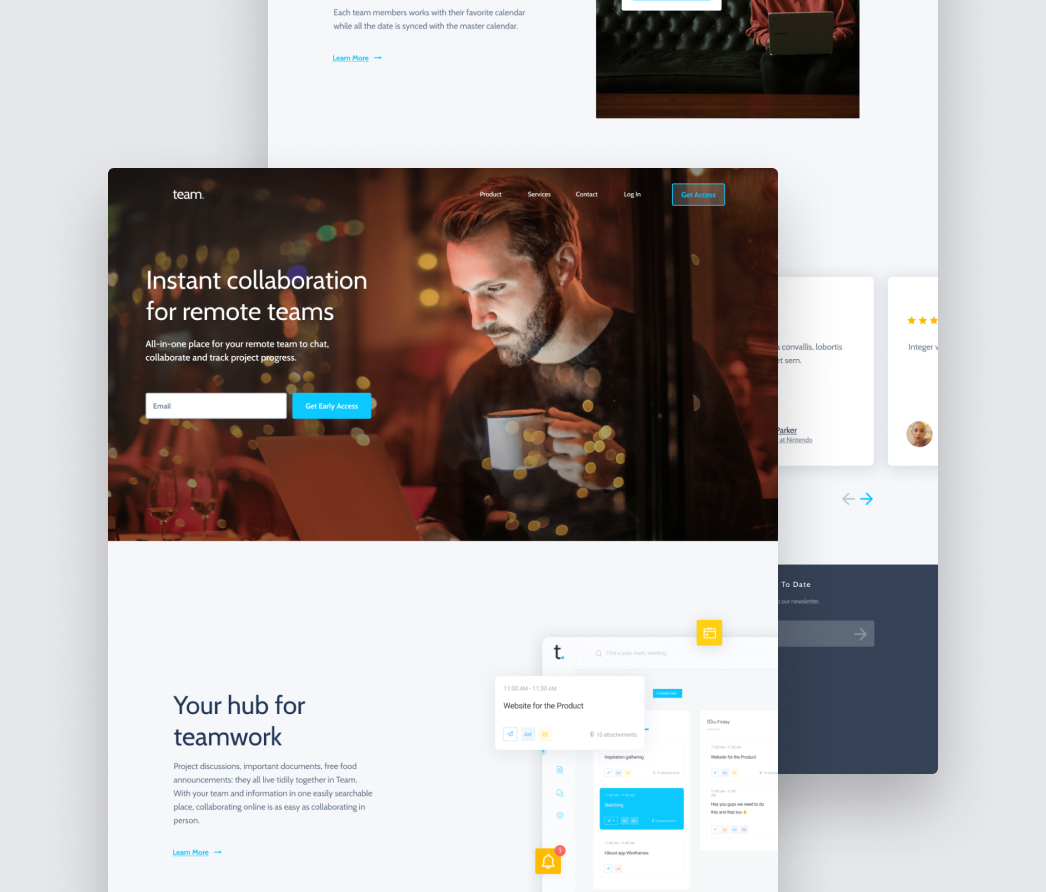 A mockup of a project