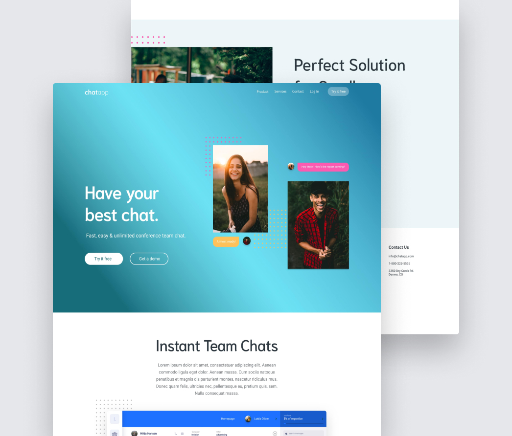A mockup of a project