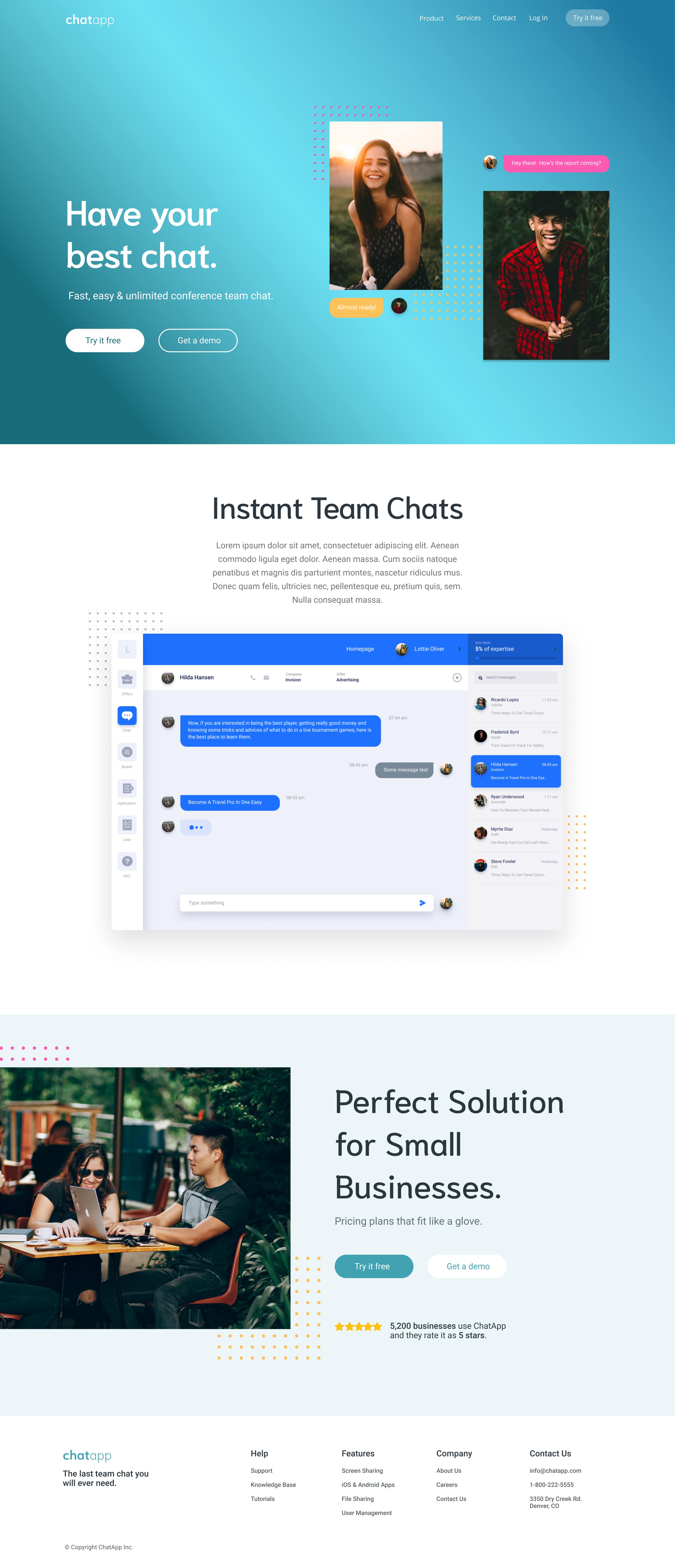 A screenshot of web page