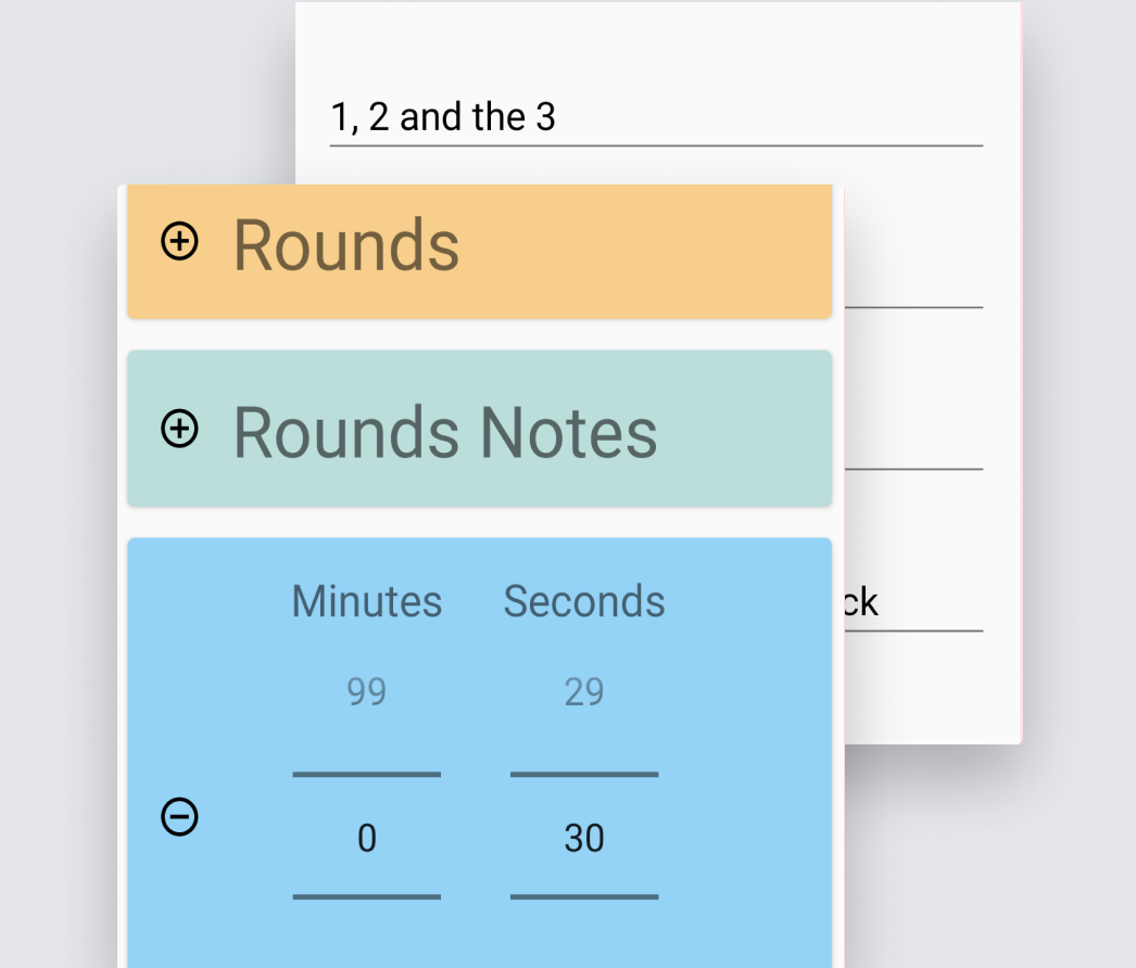 A mockup of a project