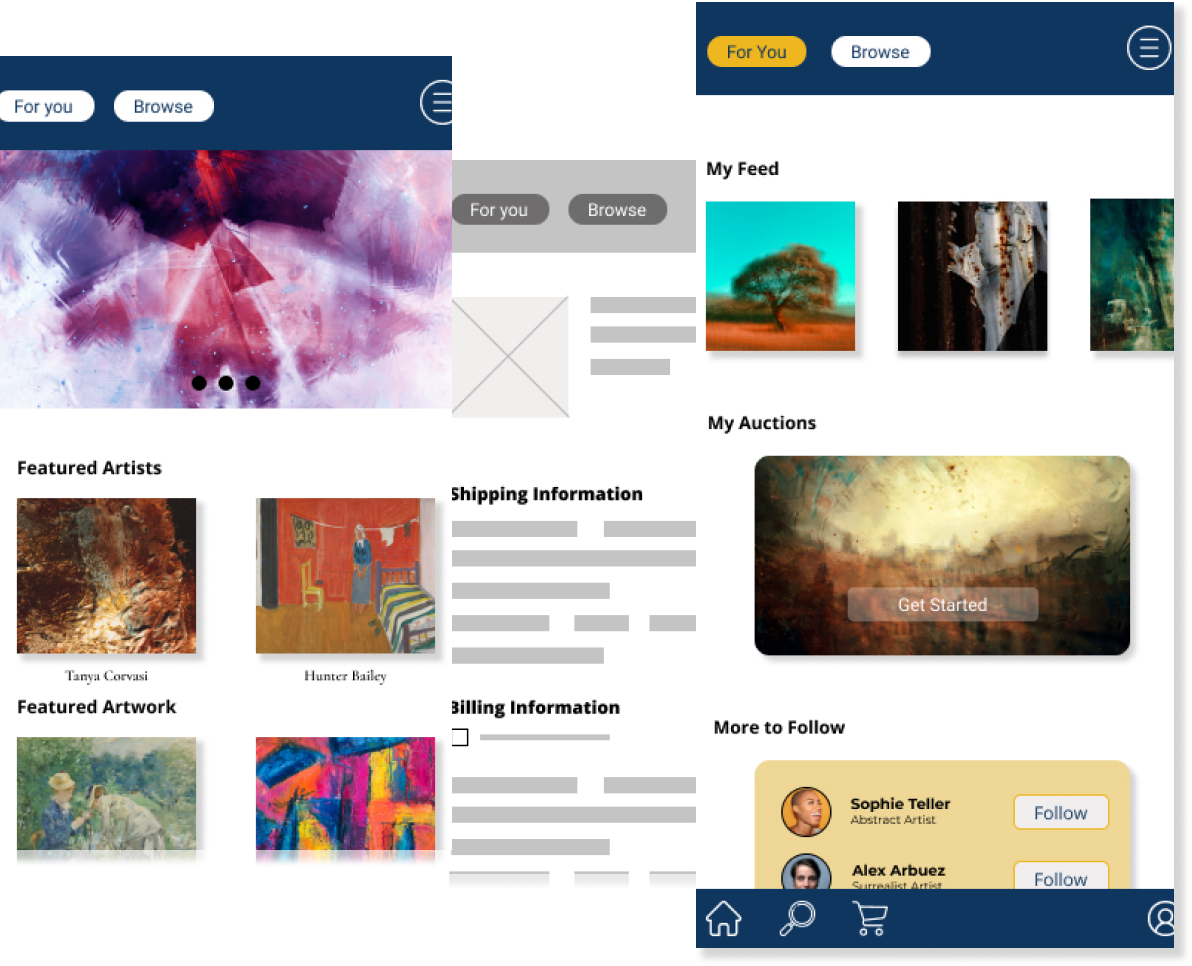 A mockup of a project