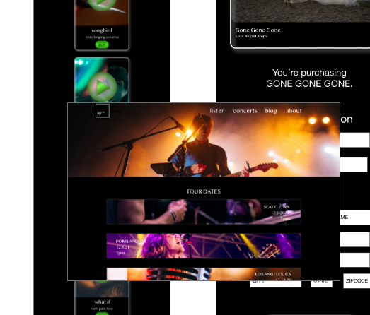 A mockup of a project